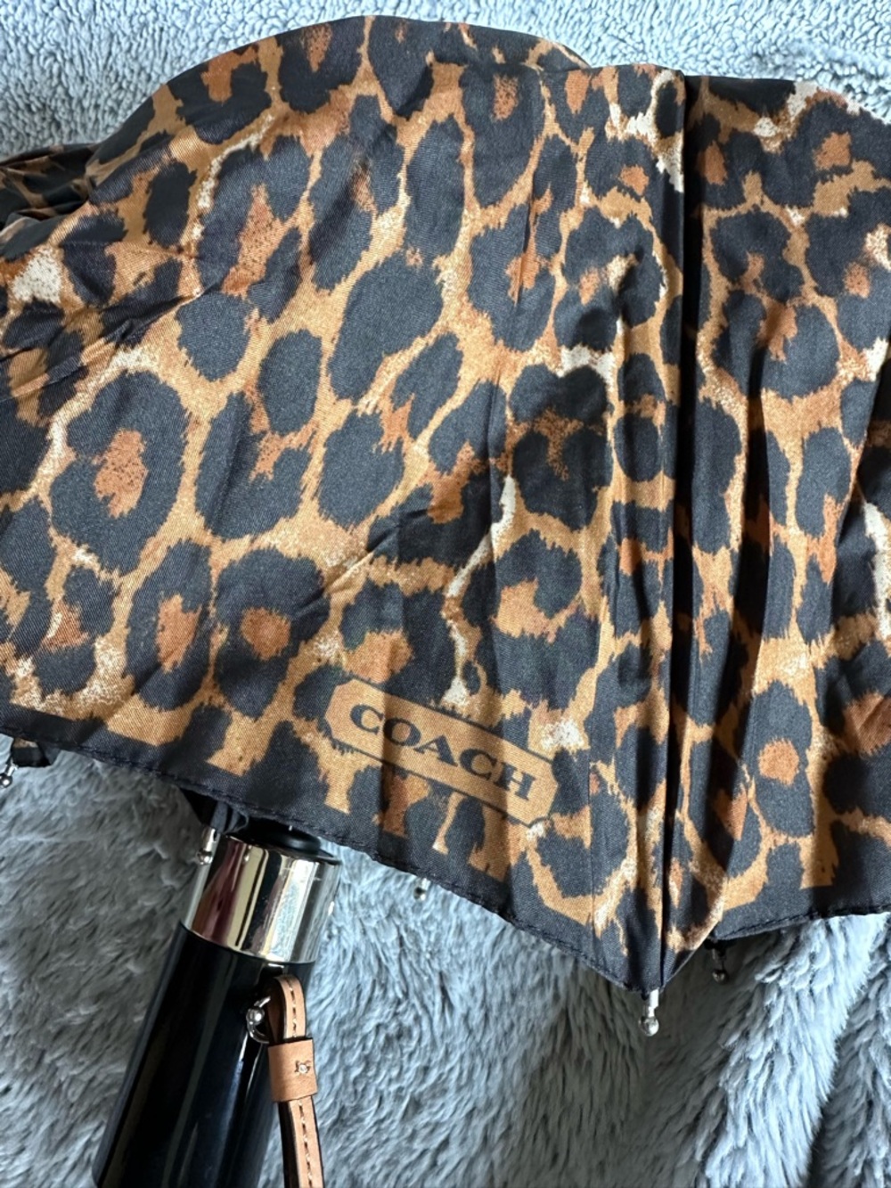 Coach Peyton Ocelot Print Mini Umbrella F62963 - Picture 7 of 10